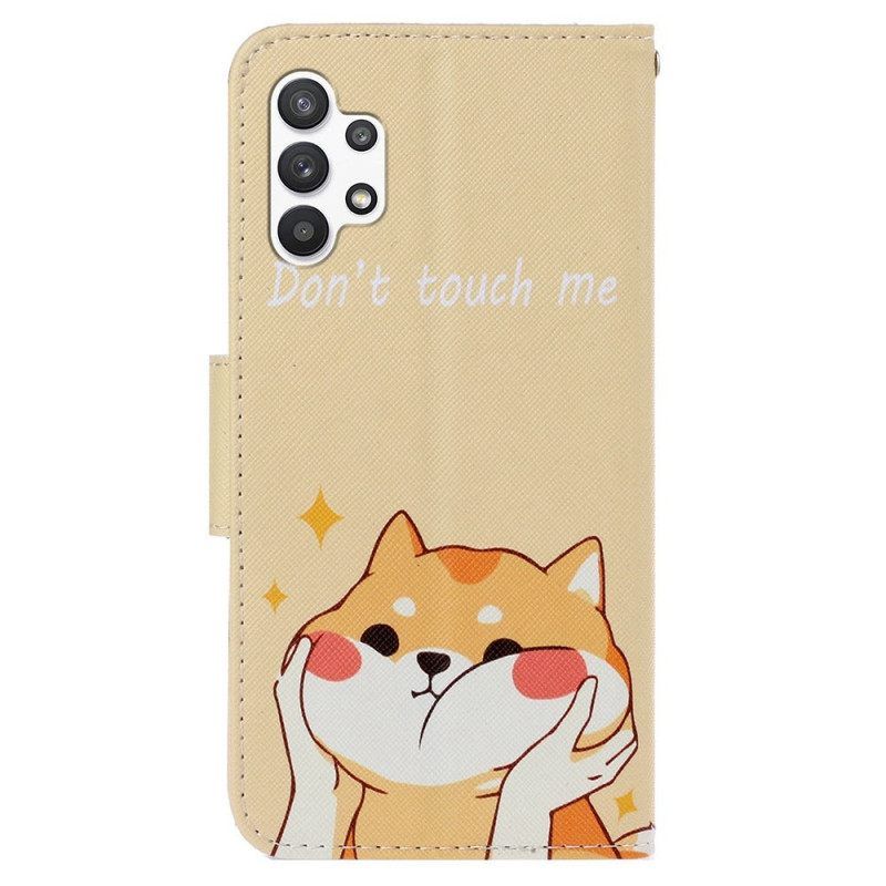 Κάλυμμα Samsung Galaxy A13 με κορδονι Cat Don't Touch Me With Strap